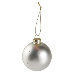 NANU-NANA Weihnachtsbaumschmuck*Kugel Punkte, Weiß, 7 Cm