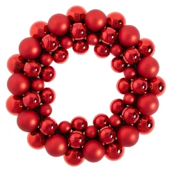 NANU-NANA Weihnachtsdeko*Kugelkranz Kunststoff, Rot, 34 Cm