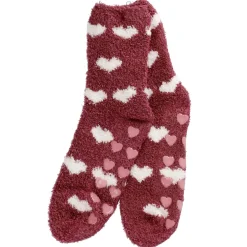 NANU-NANA Fashion|Weihnachtsoutfit*Kuschelsocken Anti-Rutsch, Herzen/bordeaux