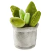 NANU-NANA Geschenkideen|Kuscheltiere*Kuscheltier Topfpflanze, Grau, 13 Cm