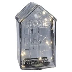NANU-NANA Lichterwelt|Deko-Objekte*LED-Haus, Grau, 17 Cm