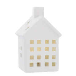 NANU-NANA Lichterwelt|Weihnachtsdeko*LED-Haus, Matt, Dach/klassisch, 10 Cm