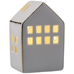 NANU-NANA Lichterwelt|Deko-Objekte*LED-Haus Mit Goldrand, 9.5 Cm