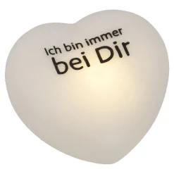 NANU-NANA Geschenkideen|Lichterwelt*LED-Herz Mit Spruch, Bei Dir, Weiß