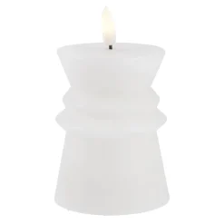 NANU-NANA Lichterwelt|Kerzen & Kerzenständer*LED-Kerze Design, Eckig/weiß, 12 Cm
