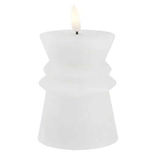 NANU-NANA Lichterwelt|Kerzen & Kerzenständer*LED-Kerze Design, Eckig/weiß, 12 Cm
