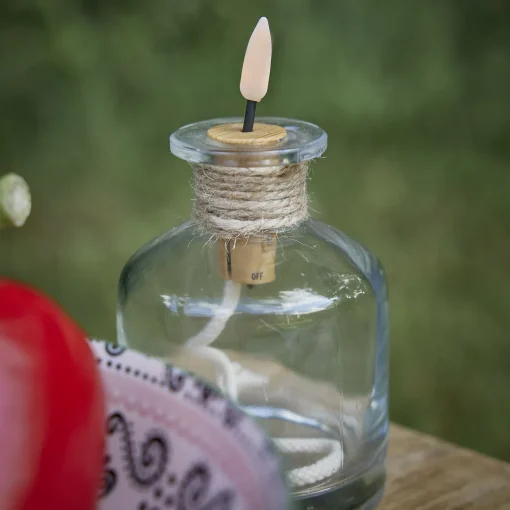 NANU-NANA Lichterwelt|Kerzen & Kerzenständer*LED-Kerze Glas Mit Kordel, Hoch