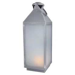 NANU-NANA Lichterwelt|Windlichter & Laternen*LED-Laterne Outdoor, Grau-gewischt, 60 Cm