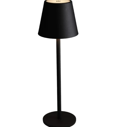 NANU-NANA Geschenkideen|Lichterwelt*LED-Tischlampe Akku, Schwarz, 37 Cm