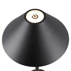 NANU-NANA Geschenkideen|Lichterwelt*LED-Tischlampe Schirm, Schwarz, 34 Cm