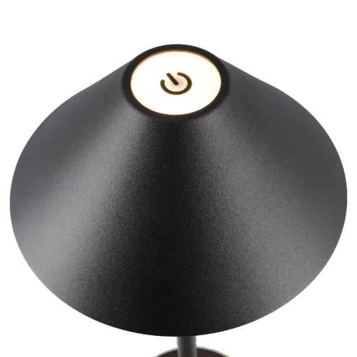 NANU-NANA Geschenkideen|Lichterwelt*LED-Tischlampe Schirm, Schwarz, 34 Cm