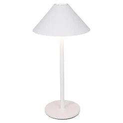 NANU-NANA Lichterwelt*LED-Tischlampe Schirm, Weiß, 26 Cm