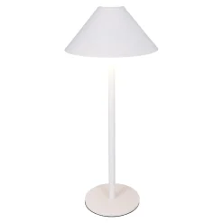 NANU-NANA Geschenkideen|Lichterwelt*LED-Tischlampe Schirm, Weiß, 34 Cm