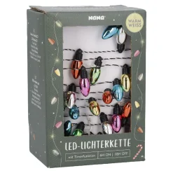 NANU-NANA Lichterwelt|Weihnachtsbeleuchtung*Lichterkette Glühbirne, Bunt, 20er