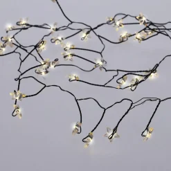 NANU-NANA Lichterwelt|Weihnachtsbeleuchtung*Lichterkette Stern/Cluster, Schwarz, 48 LED