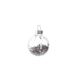 NANU-NANA Weihnachtsbaumschmuck|Adventskränze & Zubehör*Mini-Kugel Schneeball, Flitter, 4 Cm