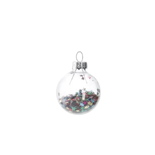 NANU-NANA Weihnachtsbaumschmuck|Adventskränze & Zubehör*Mini-Kugel Schneeball, Flitter, 4 Cm