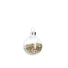 NANU-NANA Weihnachtsbaumschmuck|Adventskränze & Zubehör*Mini-Kugel Schneeball, Flitter/gold, 4 Cm