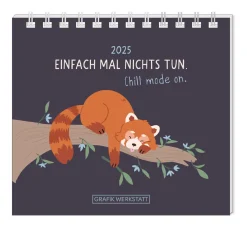 NANU-NANA Shop The Geschenk|Kalender & Planer*Mini-Tischkalender 2025, Einfach Mal Nichts Tun
