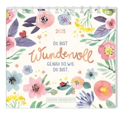 NANU-NANA Kalender & Planer|Weihnachtsgeschenke*Mini-Tischkalender 2025, Floral
