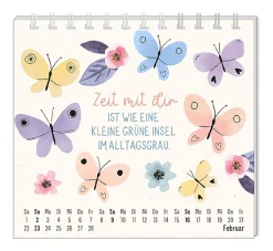 NANU-NANA Kalender & Planer|Weihnachtsgeschenke*Mini-Tischkalender 2025, Floral
