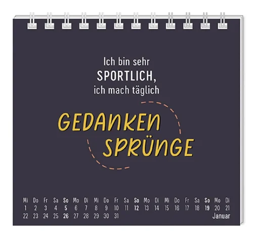 NANU-NANA Kalender & Planer|Weihnachtsgeschenke*Mini-Tischkalender 2025, Nett Kann Ich Auch