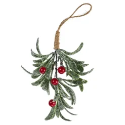 NANU-NANA Vasen & Kunstblumen|Adventskränze & Zubehör*Mistelzweig, Beeren/rot, Hängend, 22 Cm