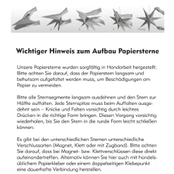 NANU-NANA Weihnachtsdeko*Papierstern, 60 Cm, Punkte/weiß-silber