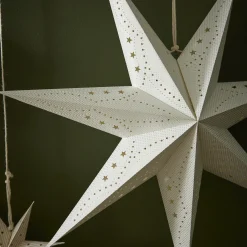 NANU-NANA Weihnachtsdeko*Papierstern, 60 Cm, Punkte/weiß-silber