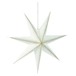 NANU-NANA Weihnachtsdeko*Papierstern, 60 Cm, Sprenkler, Weiß/champagner