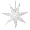 NANU-NANA Weihnachtsdeko*Papierstern Konfetti, Weiß/silber, 18 Cm