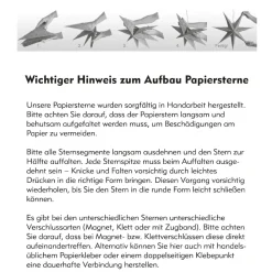 NANU-NANA Weihnachtsdeko*Papierstern Konfetti, Weiß/silber, 18 Cm