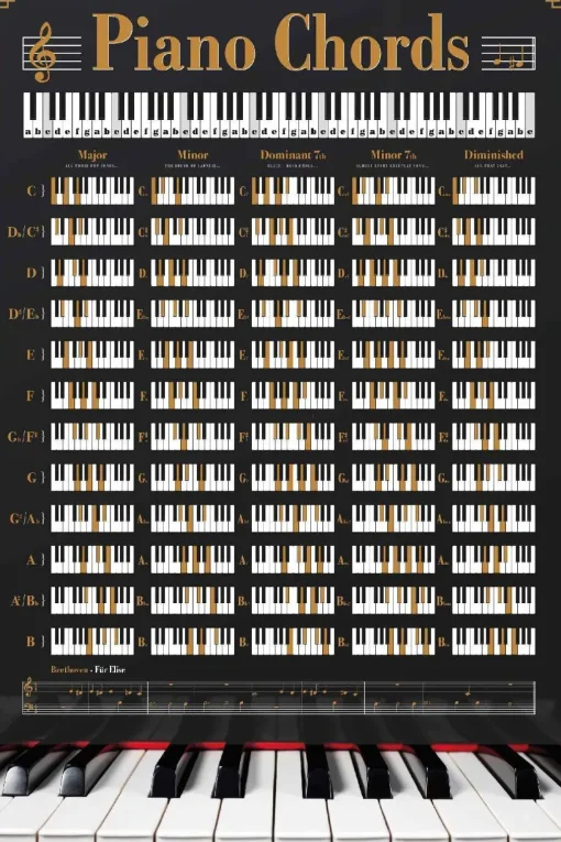 NANU-NANA Poster*Poster Piano Chords, Nr. 148