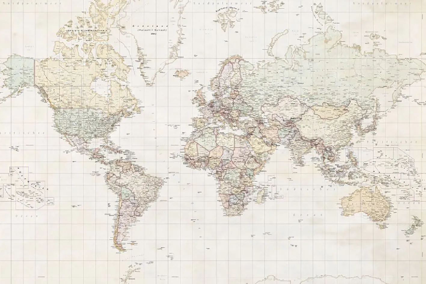 NANU-NANA Poster*Poster Weltkarte 2016/2017, Nr. 44