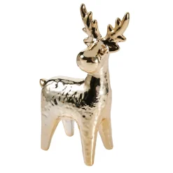 NANU-NANA Figuren|Weihnachtsdeko*Rentier Metallic, Gold, 17 Cm