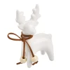 NANU-NANA Figuren|Weihnachtstraditionen*Rentier Schleife, Weiß, 9 Cm