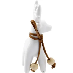 NANU-NANA Figuren|Weihnachtstraditionen*Rentier Schleife, Weiß, 9 Cm