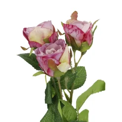 NANU-NANA Vasen & Kunstblumen*Rose Alina, 3 Blüten/lila, 38 Cm