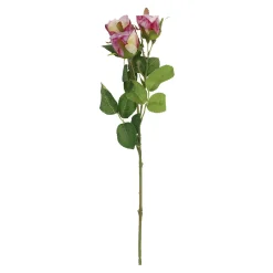 NANU-NANA Vasen & Kunstblumen*Rose Alina, 3 Blüten/lila, 38 Cm