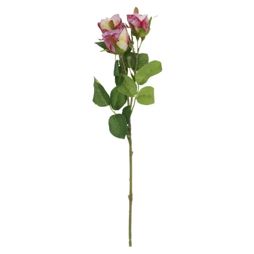 NANU-NANA Vasen & Kunstblumen*Rose Alina, 3 Blüten/lila, 38 Cm