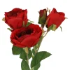 NANU-NANA Vasen & Kunstblumen*Rose Alina, 3 Blüten/rot, 38 Cm