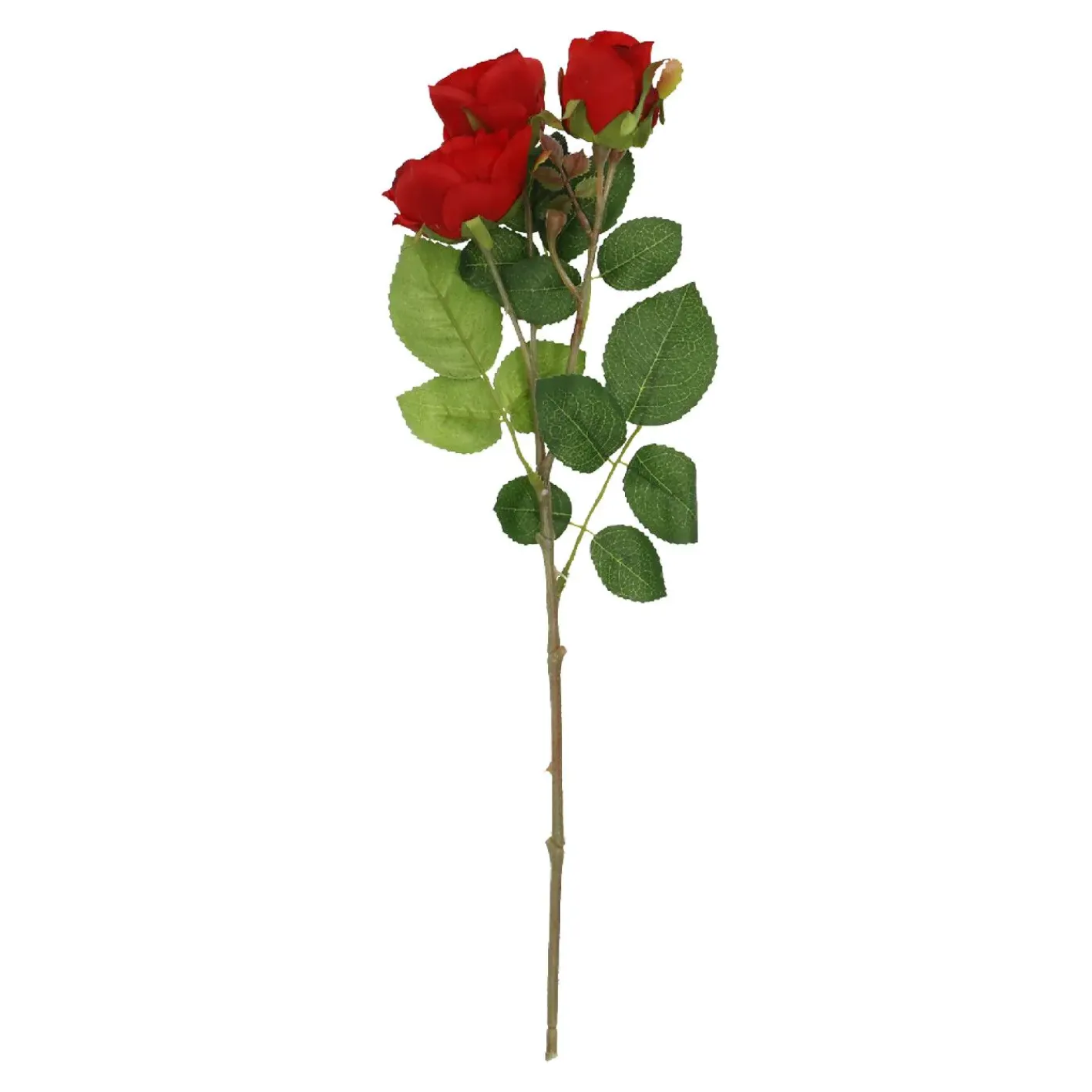 NANU-NANA Vasen & Kunstblumen*Rose Alina, 3 Blüten/rot, 38 Cm