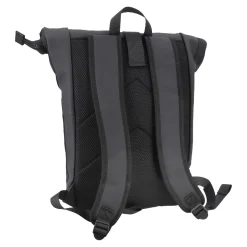 NANU-NANA Geschenkideen|Reisen*Rucksack Rolltop Mit Reflektor, Schwarz, 16 Liter