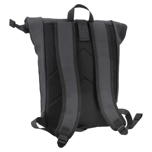 NANU-NANA Geschenkideen|Reisen*Rucksack Rolltop Mit Reflektor, Schwarz, 16 Liter