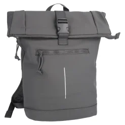 NANU-NANA Geschenkideen|Reisen*Rucksack Rolltop Mit Reflektor, Dunkelgrau, 16 Liter