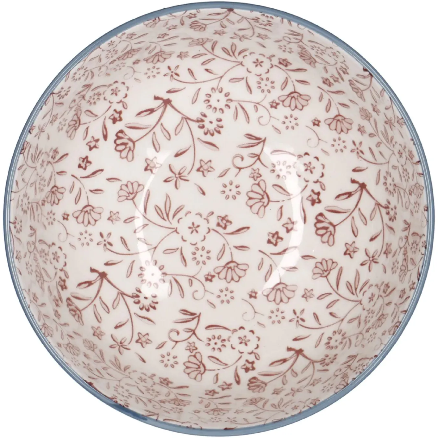 NANU-NANA Küche*Schale China, 680 Ml, Rosa, Wiese, 15 Cm