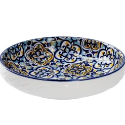 NANU-NANA Küche*Schale China, Flach, Blau/gelb, 15 Cm