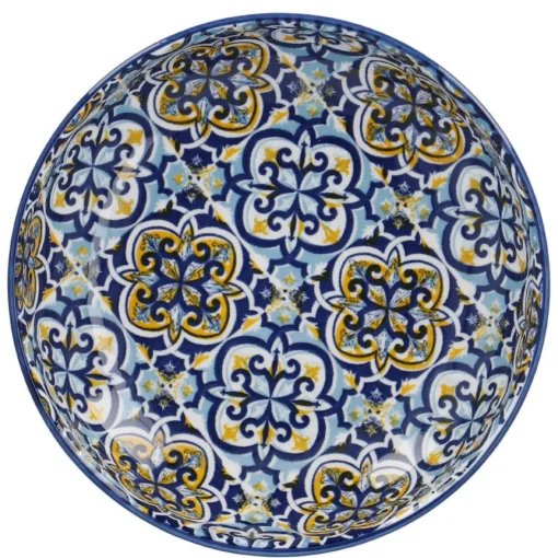 NANU-NANA Küche*Schale China, Flach, Blau/gelb, 15 Cm