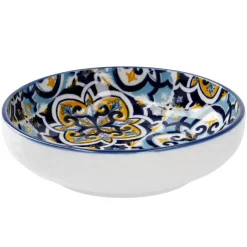 NANU-NANA Küche*Schale China, Flach, Blau/gelb, 9 Cm