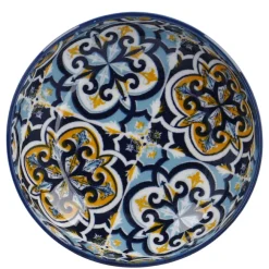 NANU-NANA Küche*Schale China, Flach, Blau/gelb, 9 Cm